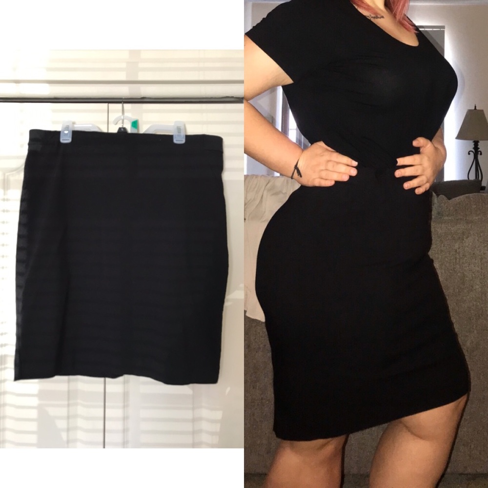 Work Business Black Pencil Skirt Plus Size XXL